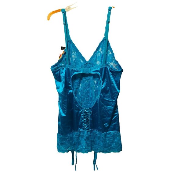 #4615 COLLECTION LINGERIE SIZE 3X-4X TURQUOISE NWT - Picture 7 of 10